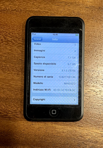Ipod touch 8gb black a1213 - 8gb,